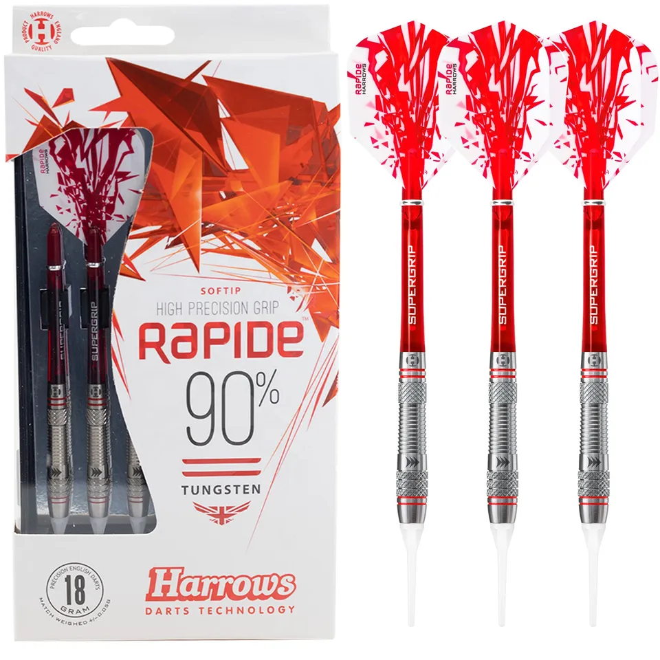 harrows-rapide-90-style-a-molet-soft-tip-fl-chettes-pointe-souple-avant-charg-e image 1
