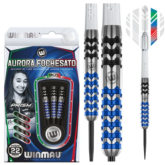 winmau-aurora-fochesato-fl-chettes-pointe-acier-signature image 1