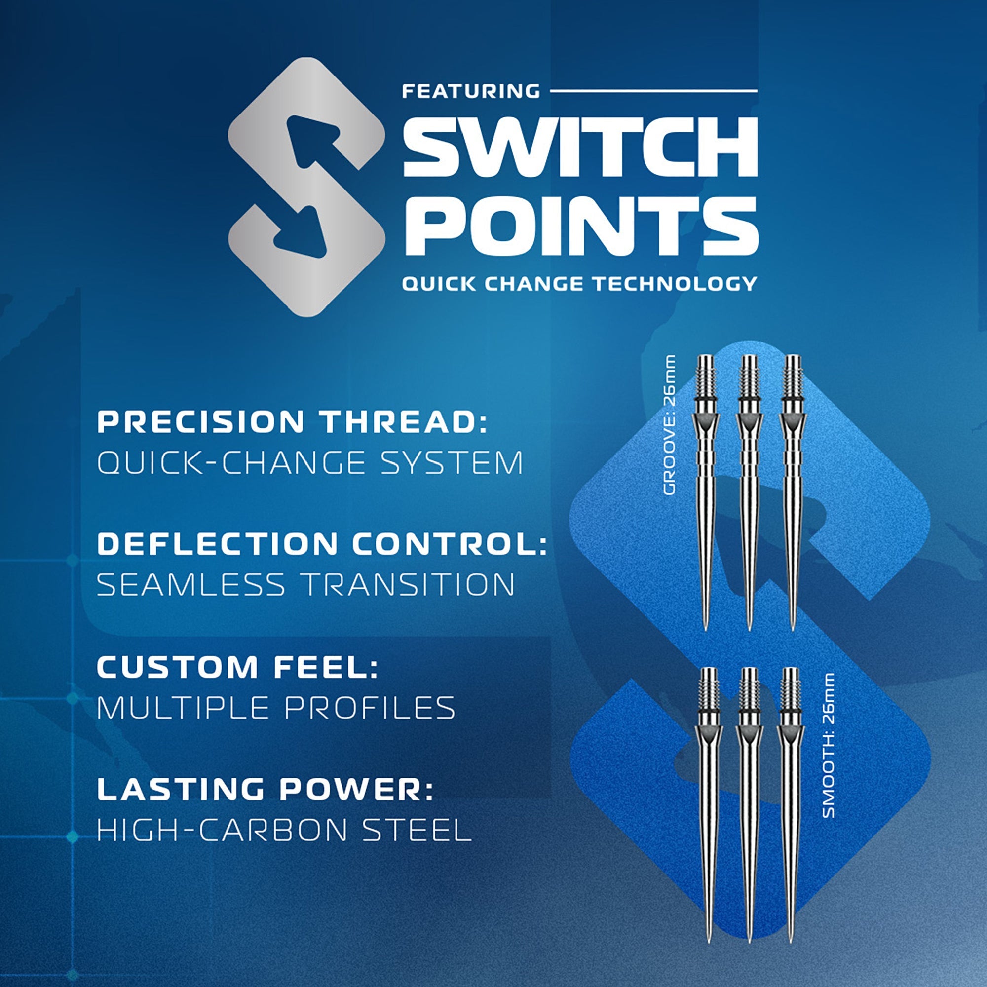 winmau-lunaris-tapered-fl-chettes-steel-tip-avec-switch-point image 5