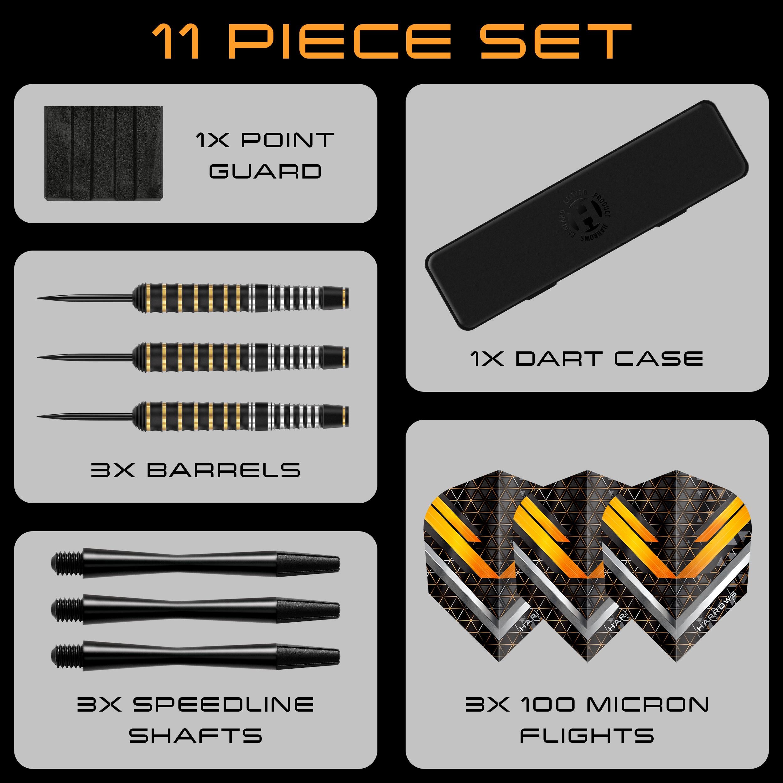 harrows-vulcan-fl-chettes-pointe-acier-grip-caoutchouc image 4