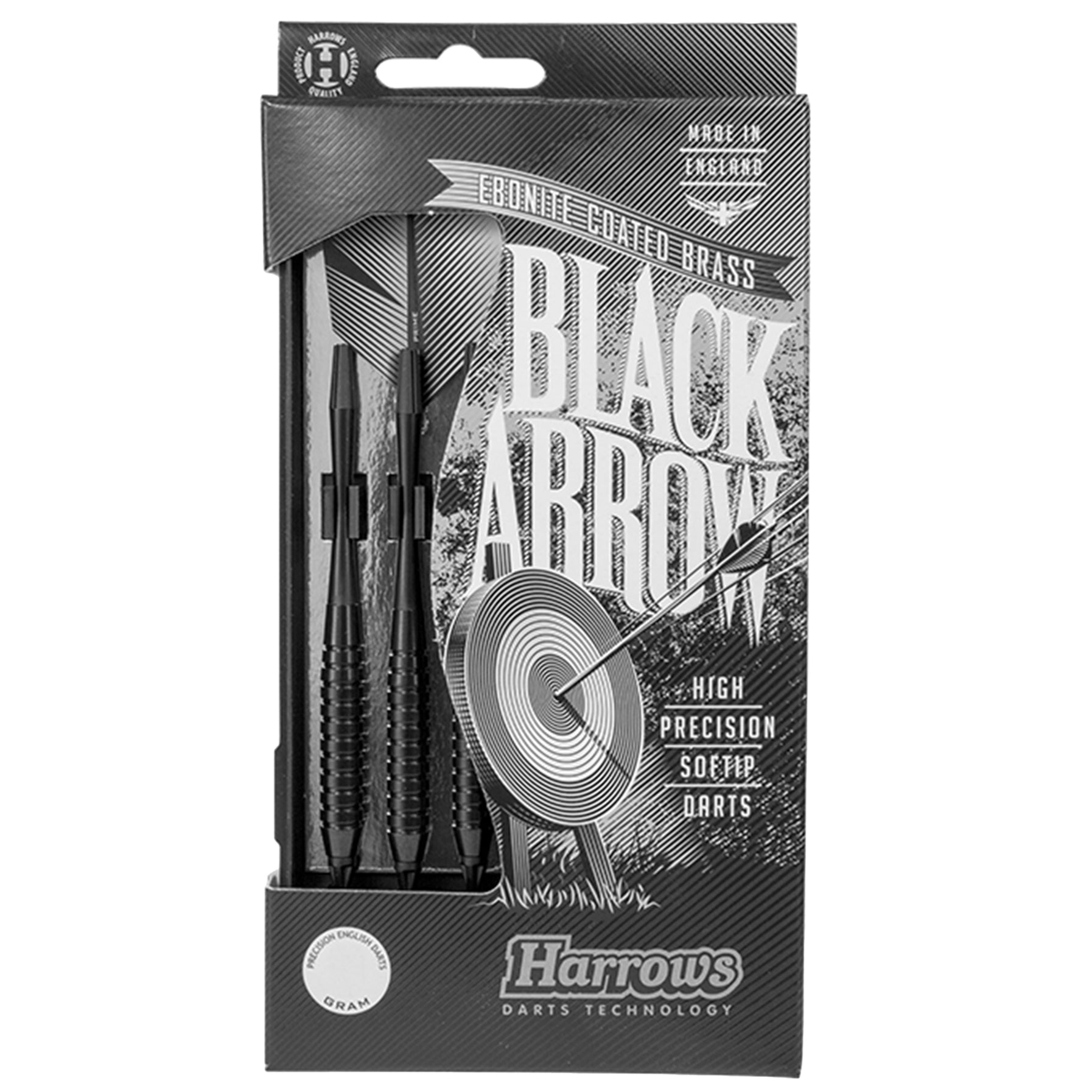 harrows-black-arrow-fl-chettes-pointe-souple-soft-tip-laiton image 4