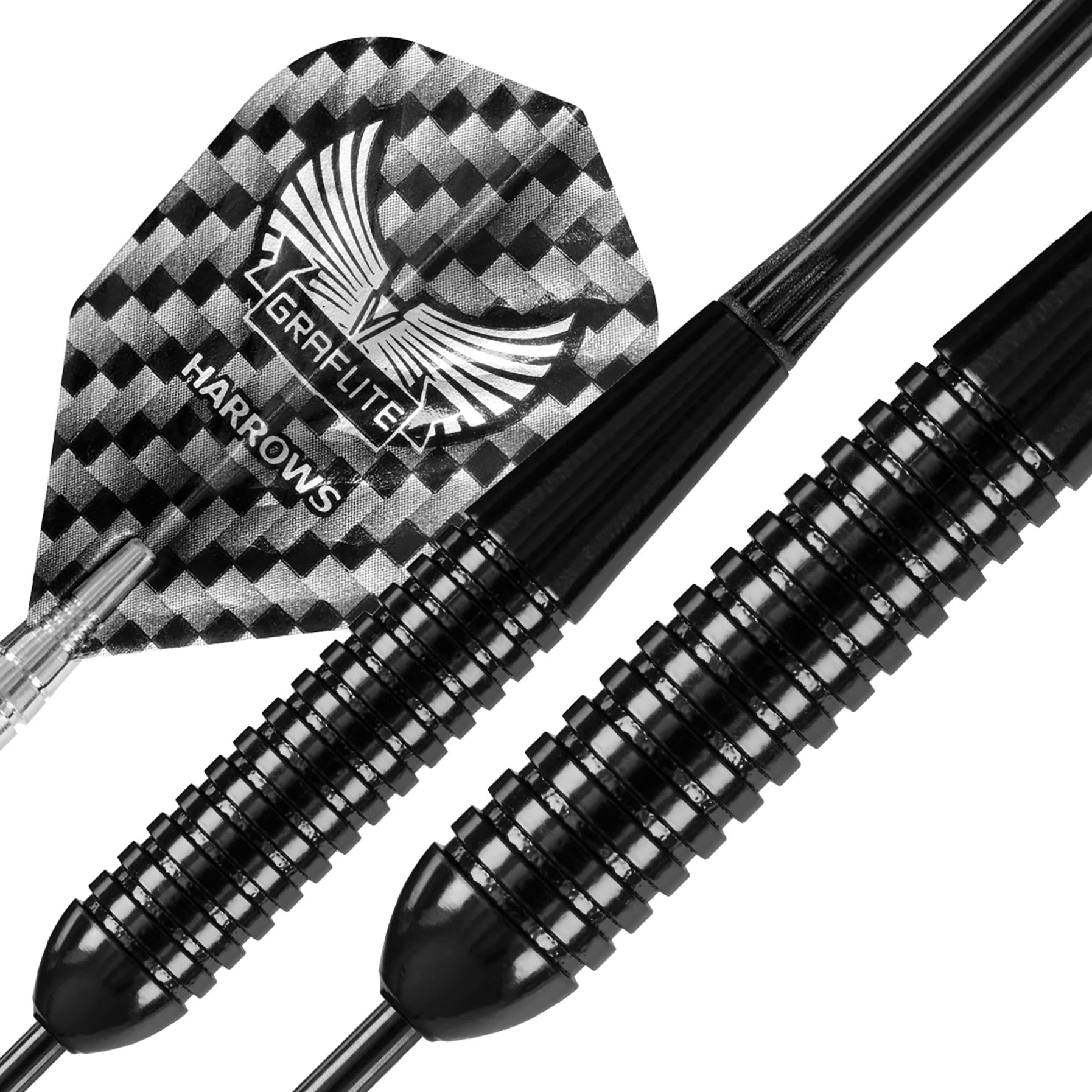 harrows-black-arrow-21gr-steel-tip-fl-chettes-pointe-acier image 3