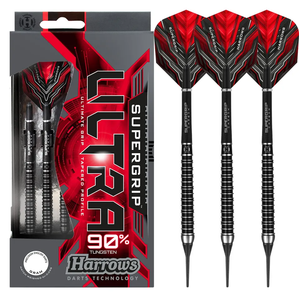 harrows-supergrip-ultra-90-soft-tip-fl-chettes-pointe-souple-tungst-ne image 1