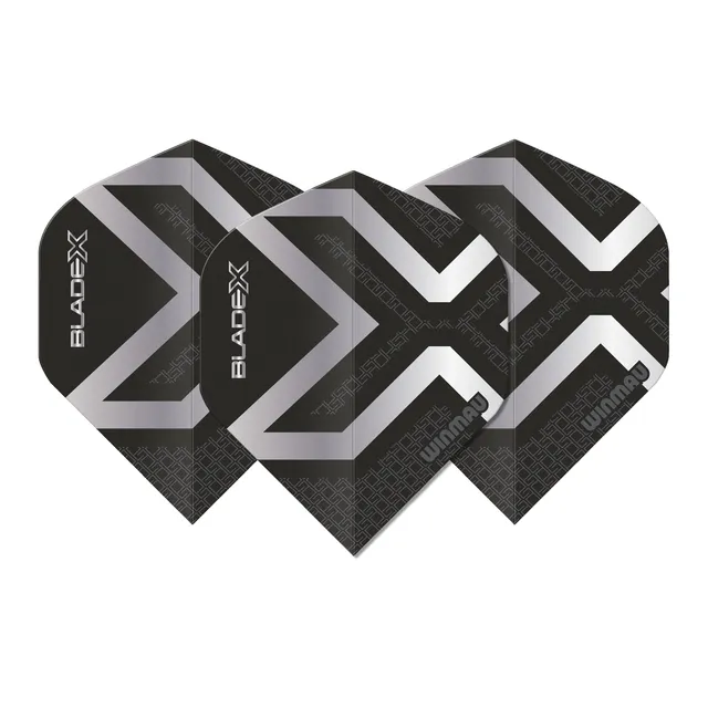 winmau-blade-x-ailettes-prism-delta-noir-m-tallique-et-argent image 1