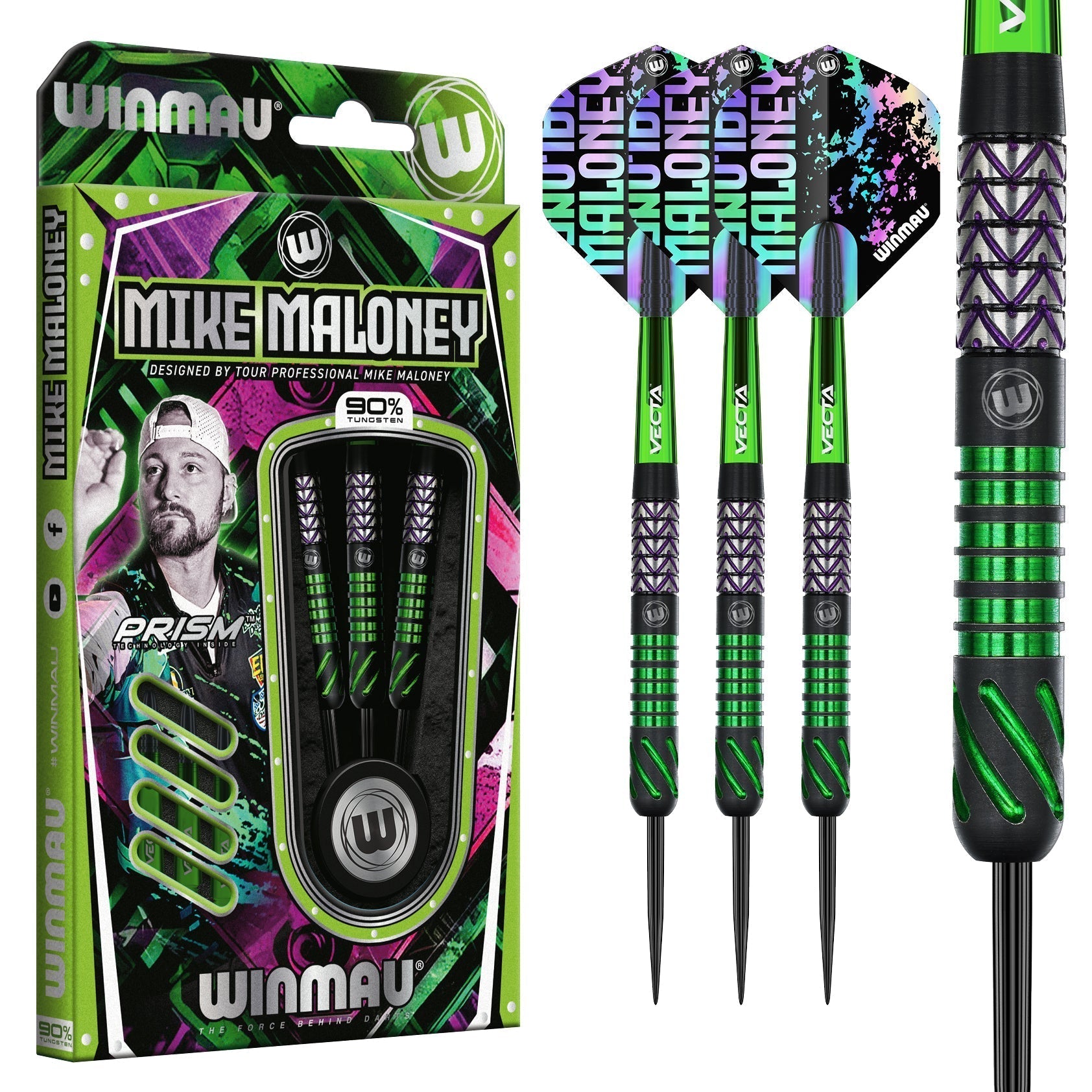 winmau-mike-maloney-fl-chettes-pointe-acier-signature-dition image 1