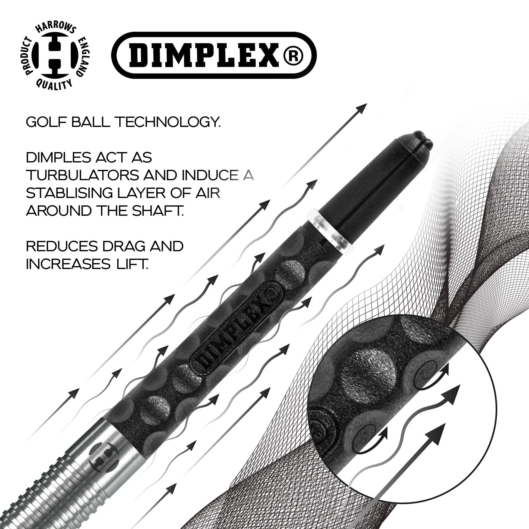 harrows-dimplex-tiges-shafts-effet-balle-de-golf image 5
