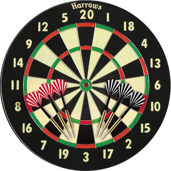harrows-champion-family-jeu-de-fl-chettes-cible-double-face-6-fl-chettes image 1