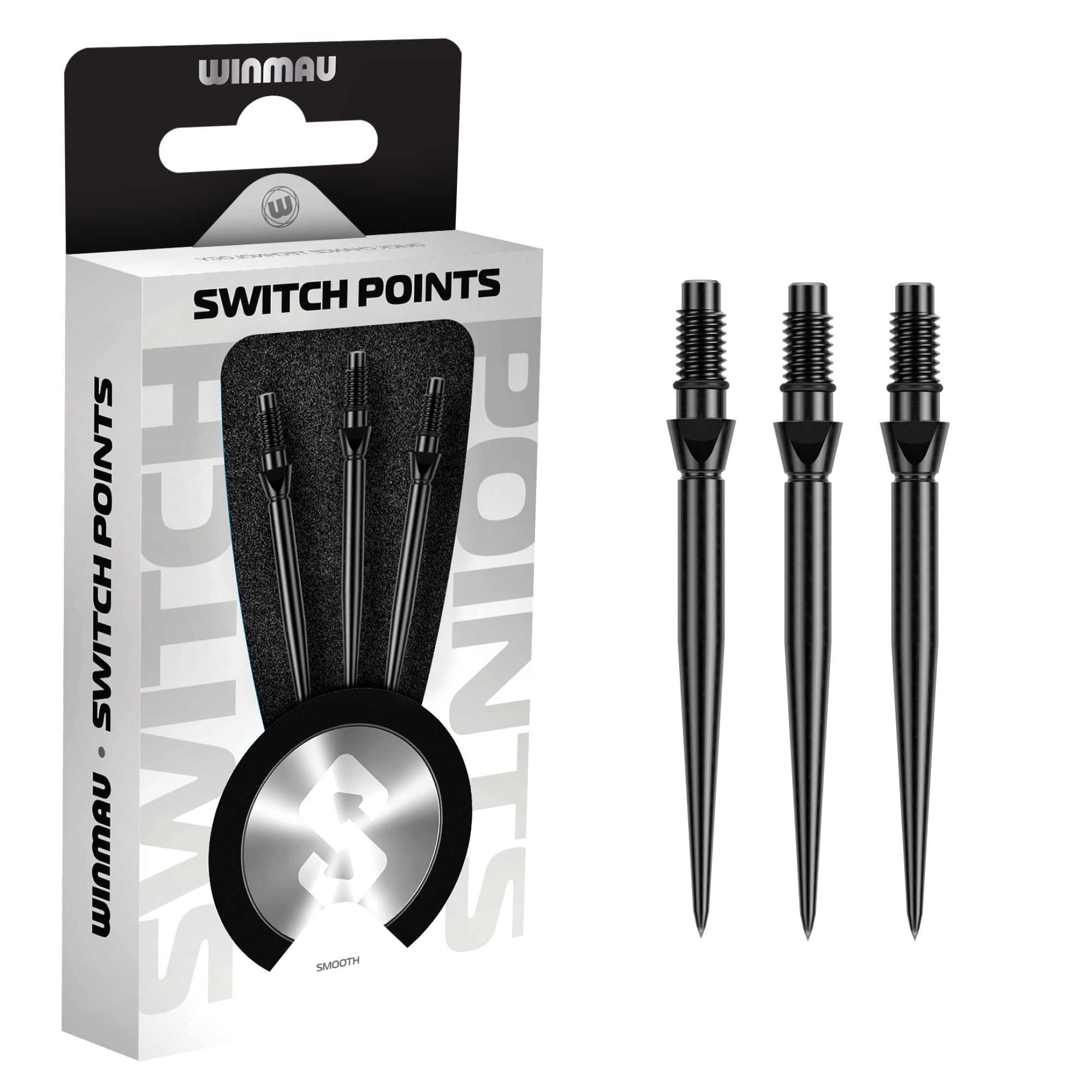 winmau-switch-points-smooth-black-pointes-interchangeables-steel-tip image 2