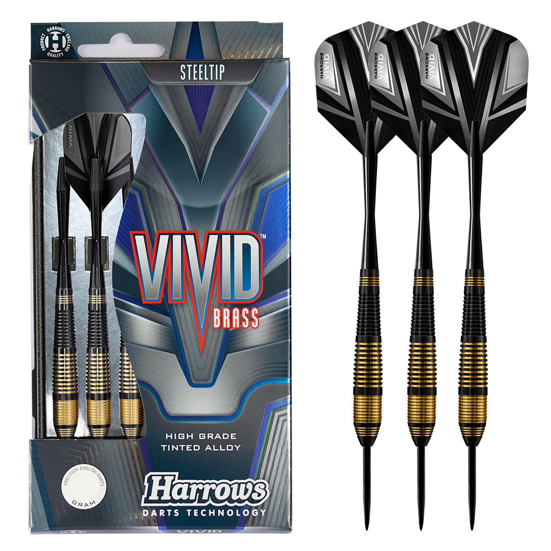 harrows-vivid-brass-noir-fl-chettes-steel-tip image 1