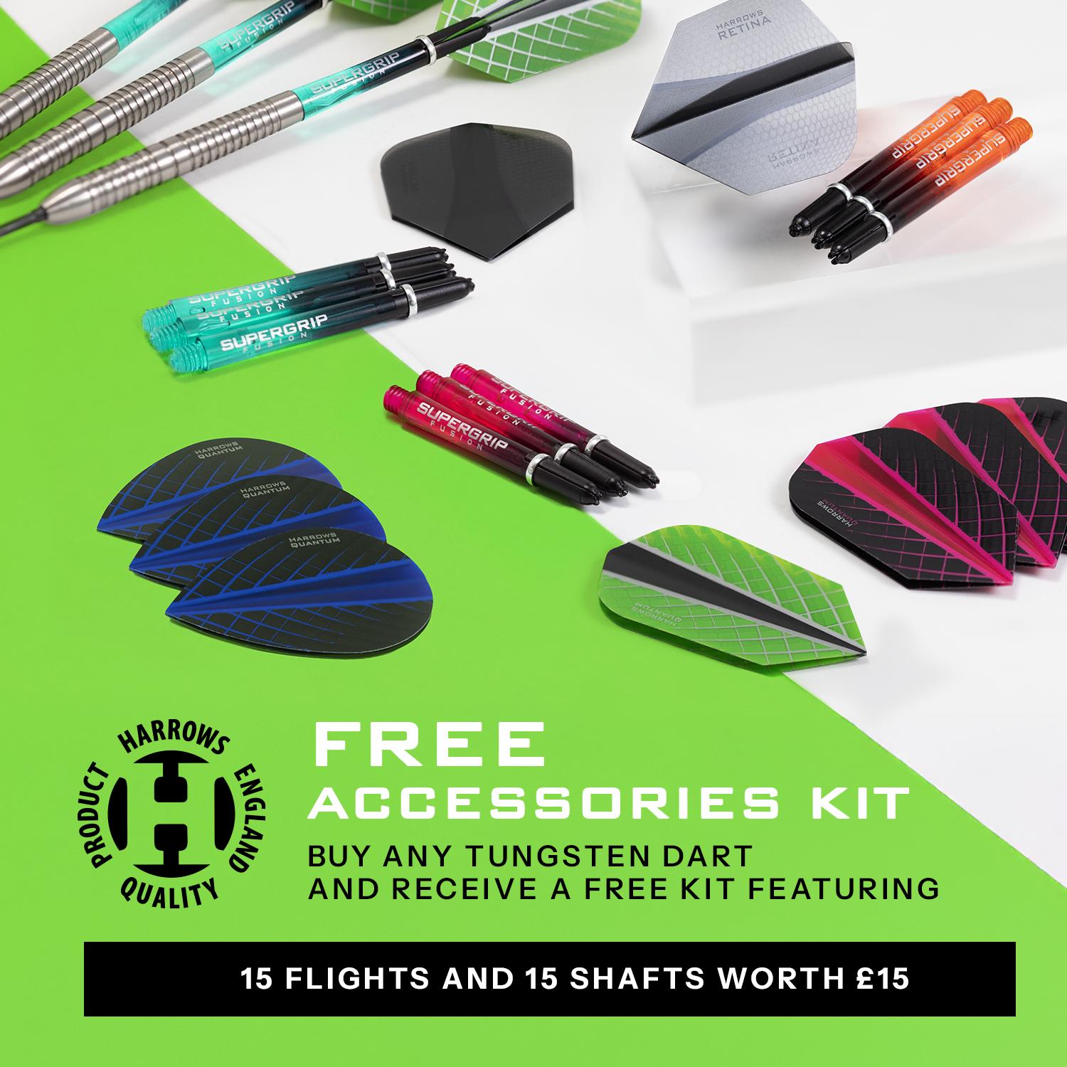 harrows-supergrip-kit-accessoires-vols-et-tiges-x10-sets image 1