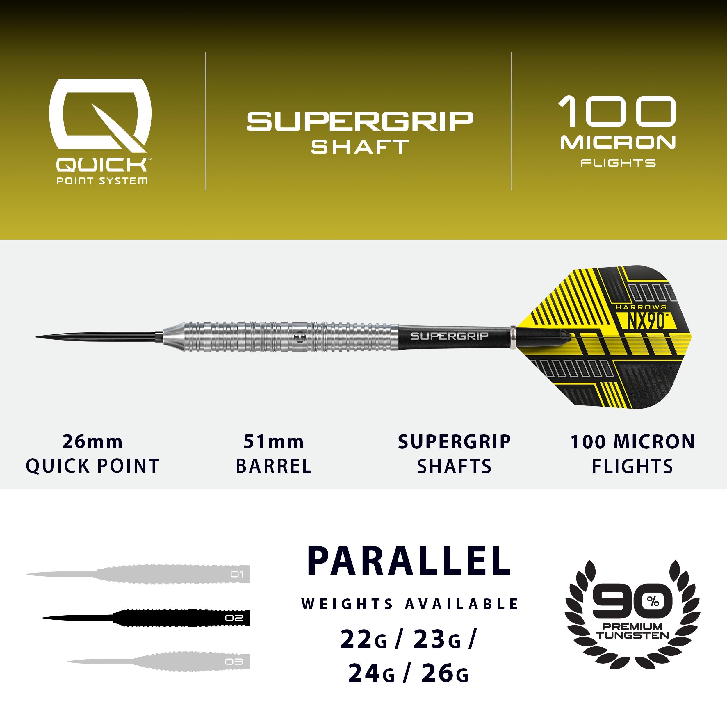harrows-nx90-parallel-90-fl-chettes-pointe-acier-quick-point image 4