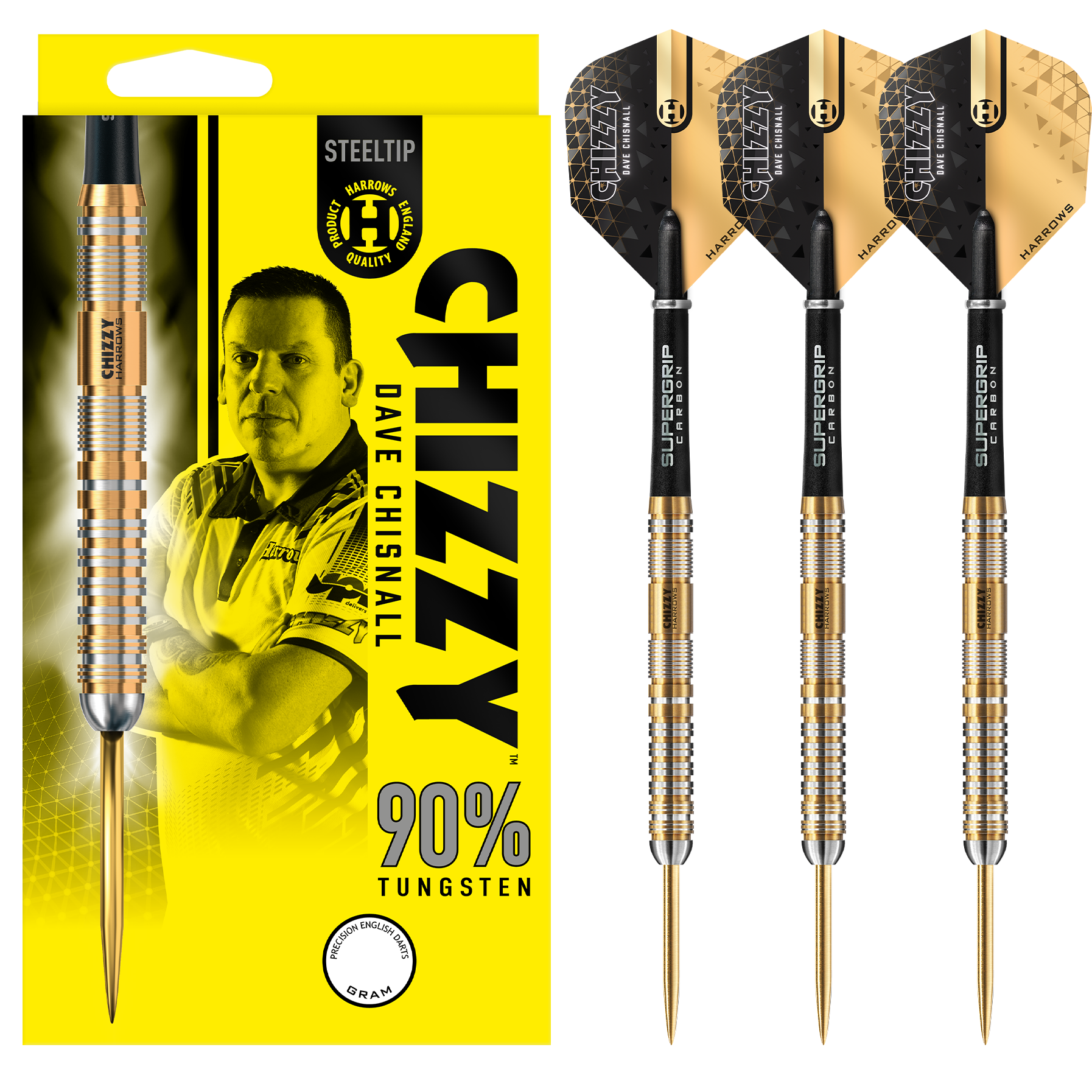 harrows-chizzy-90-series-2-fl-chettes-pointe-acier-dave-chisnall image 1