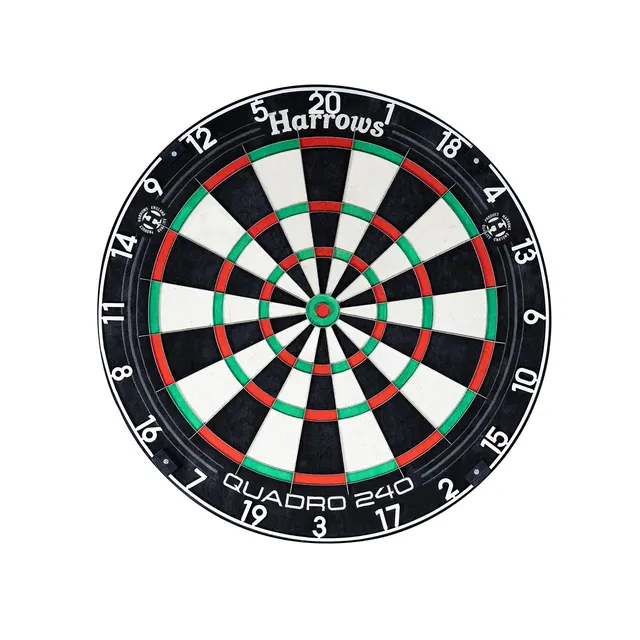 harrows-quadro-240-cible-de-fl-chettes-sisal-4-jeux-anneau-clear-sight image 1
