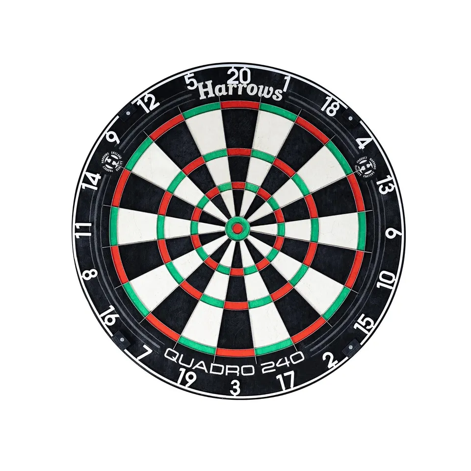 harrows-quadro-240-cible-de-fl-chettes-sisal-4-jeux-anneau-clear-sight image 1