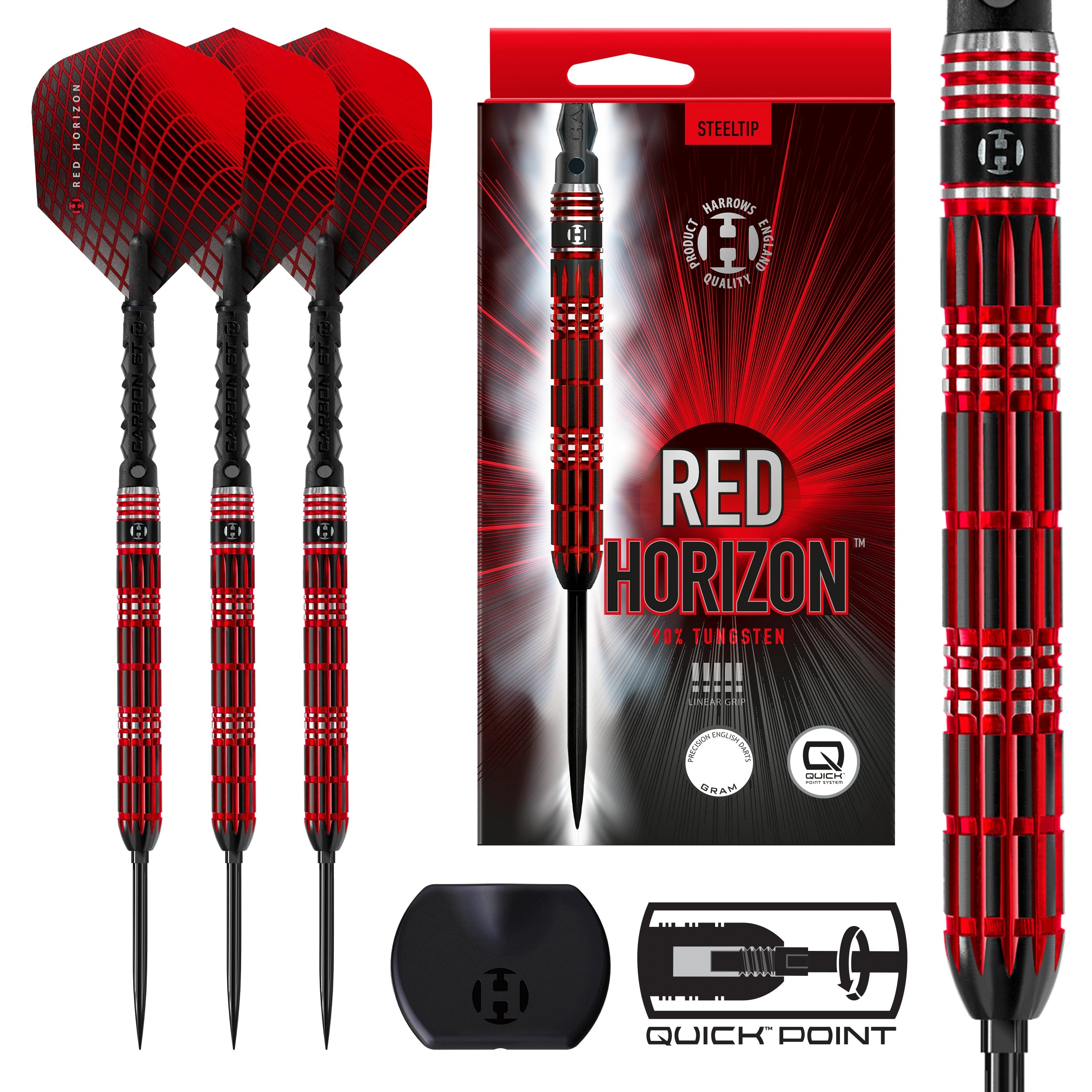 harrows-red-horizon-90-fl-chettes-pointe-acier-quick-point-21g image 1