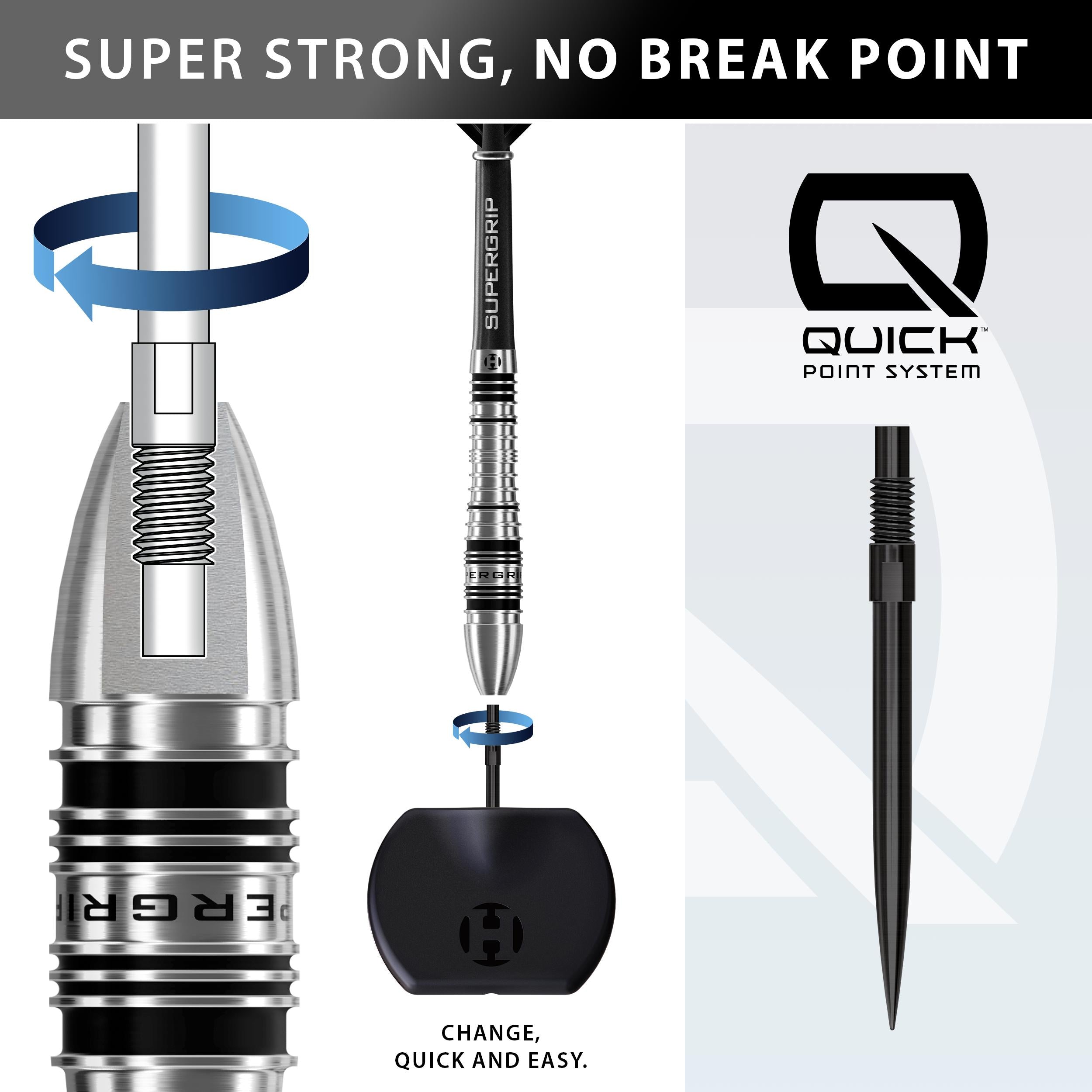 harrows-supergrip-qp-bomb-90-fl-chettes-pointe-acier-quick-point image 3
