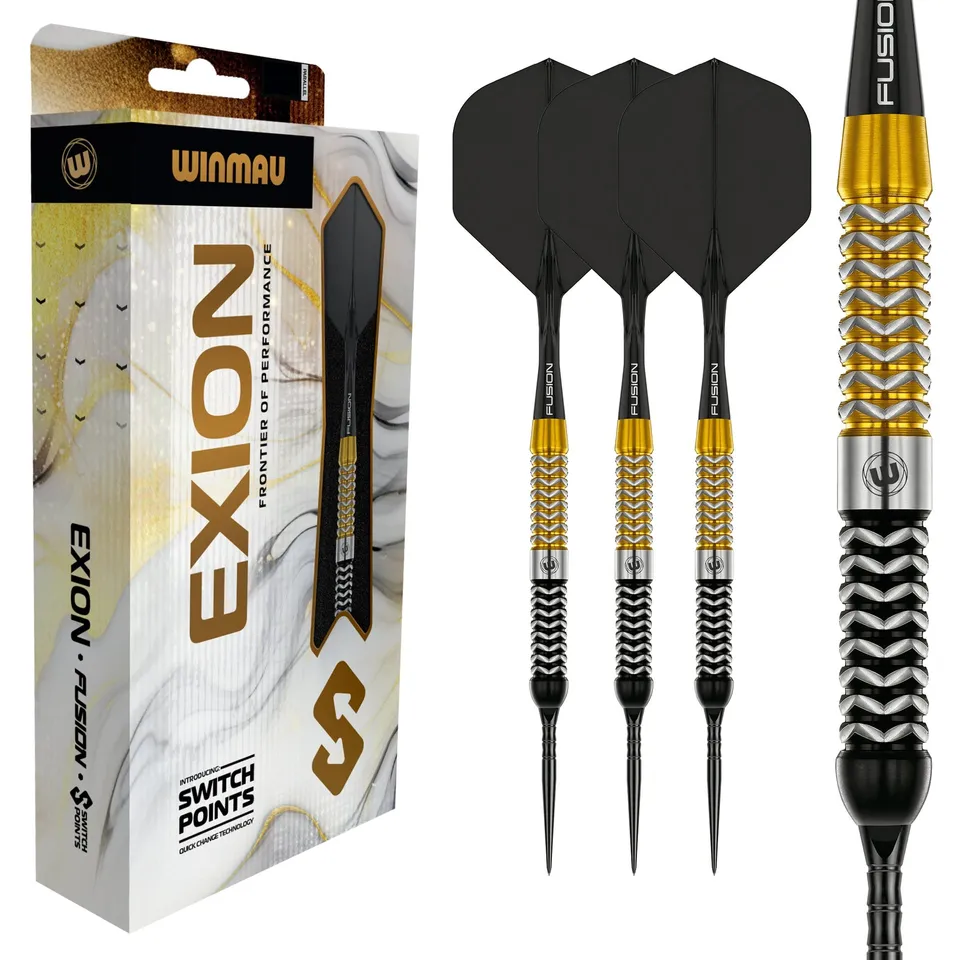 winmau-exion-fl-chettes-switch-point-parallel-noir-et-or image 1