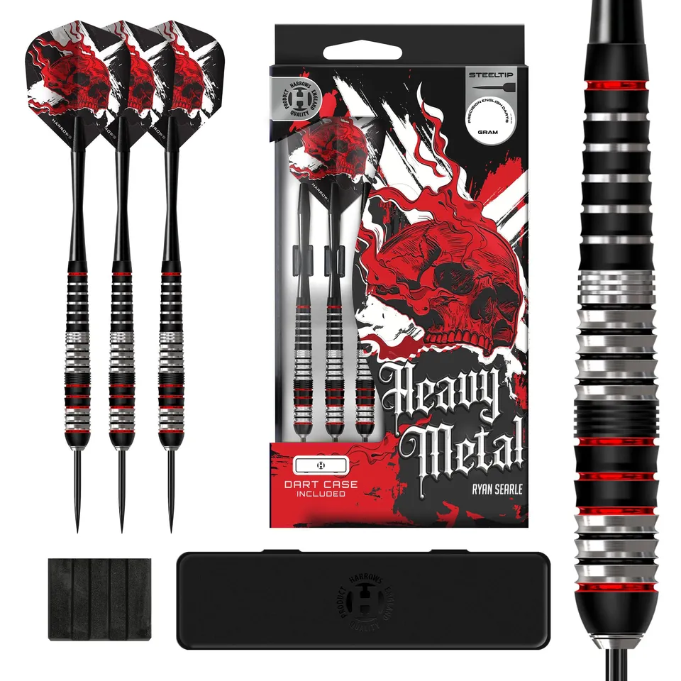 harrows-heavy-metal-ryan-searle-fl-chettes-pointe-acier-inox image 1