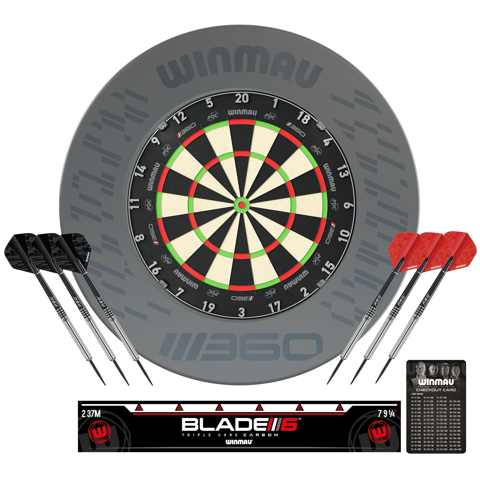 winmau-blade-360-cible-surround-set-complet-sisal-professionnel image 1