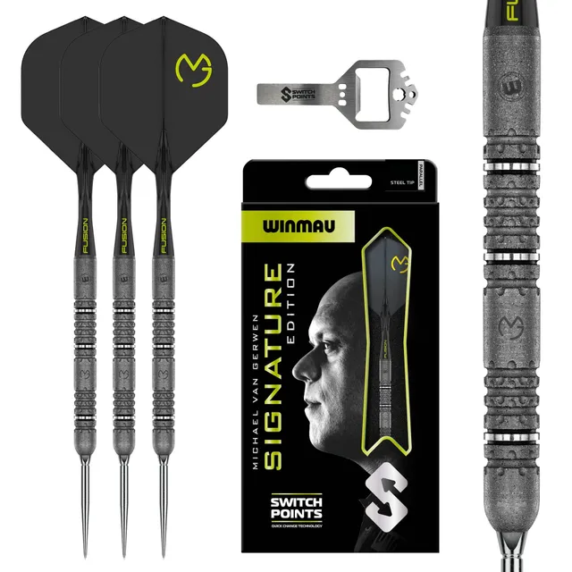winmau-michael-van-gerwen-se-90-switch-point-fl-chettes-pointe-acier image 1
