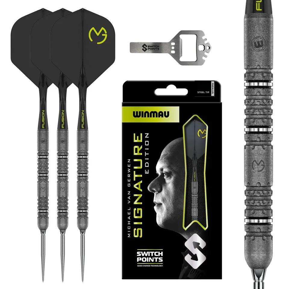 winmau-michael-van-gerwen-se-90-switch-point-fl-chettes-pointe-acier image 1