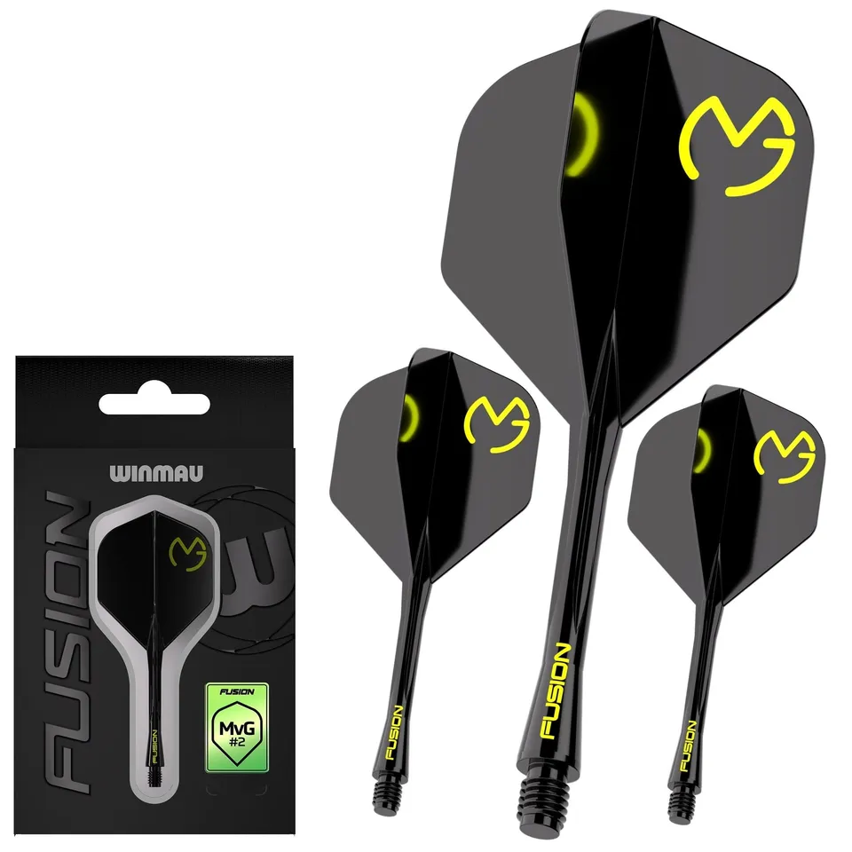 winmau-fusion-2-vol-int-gr-avec-tige-mvg-design-noir-et-vert image 1