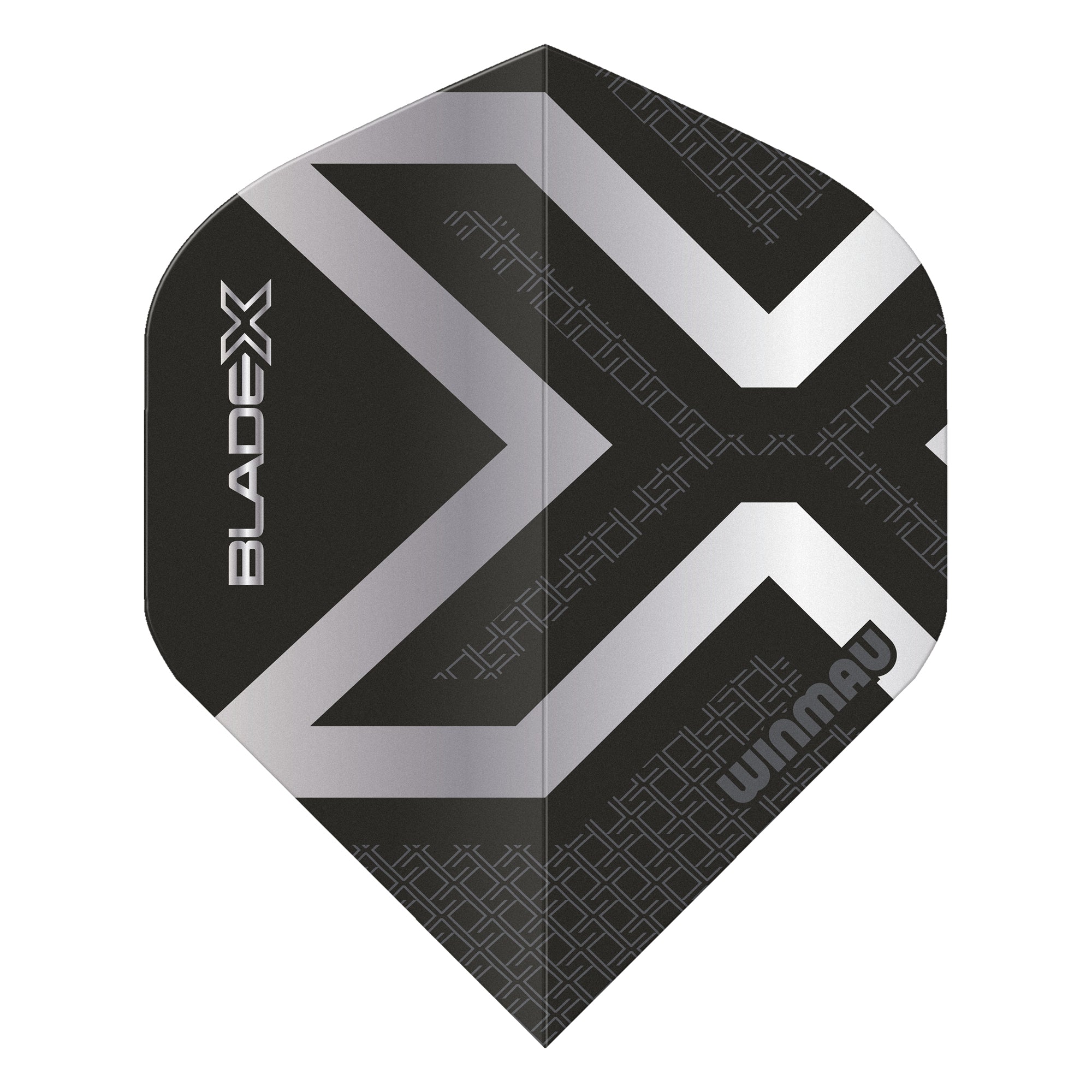winmau-blade-x-ailettes-prism-delta-noir-m-tallique-et-argent image 2