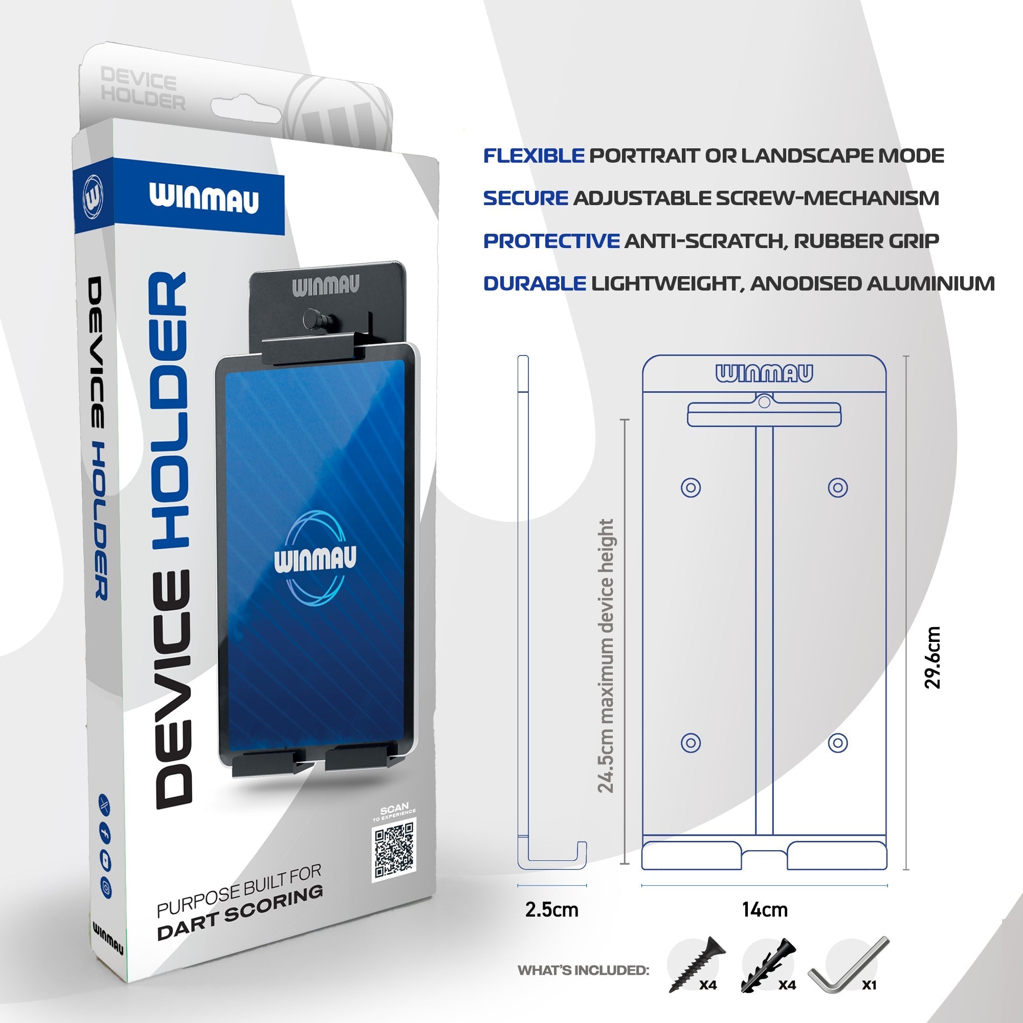 winmau-device-holder-support-mural-pour-appareil-de-scoring image 6