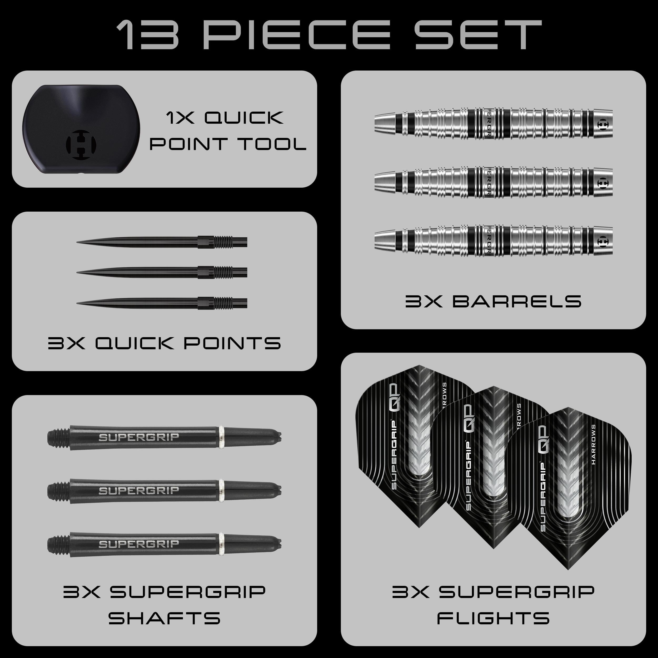 harrows-supergrip-qp-torpedo-90-fl-chettes-pointe-acier-quick-point image 6
