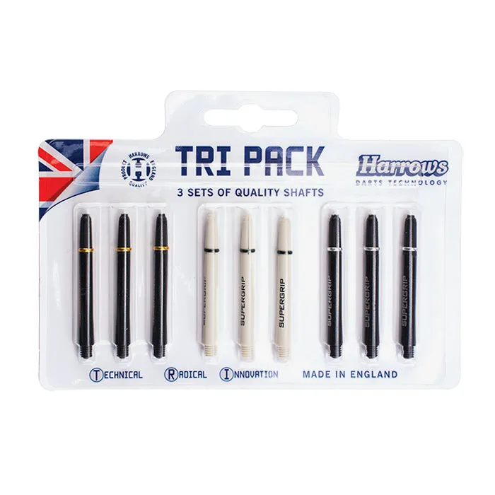 harrows-tri-pack-tiges-supergrip-medium-accessoire-fl-chettes image 1