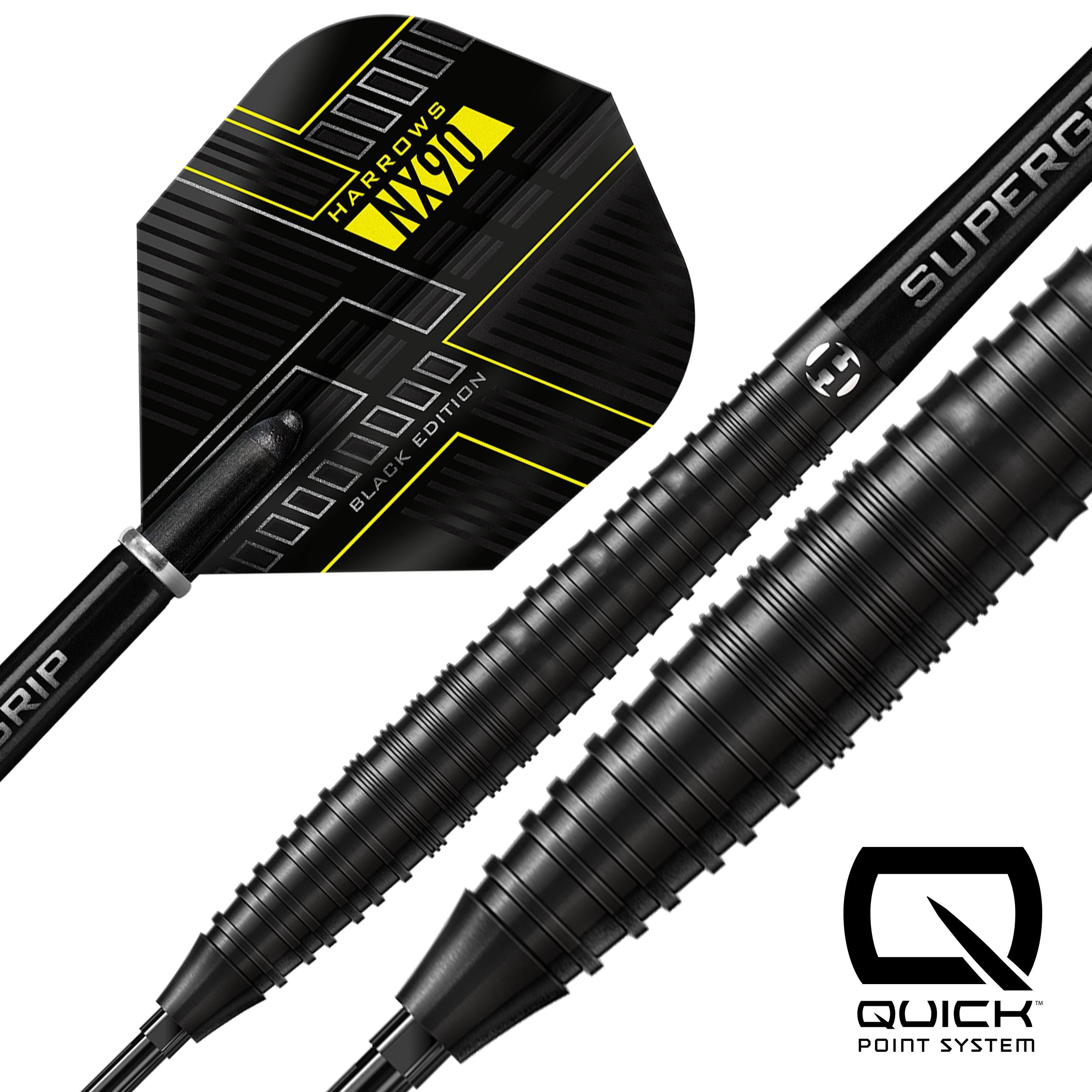 harrows-nx90-black-edition-90-tungst-ne-fl-chettes-pointe-acier-quick-point image 2