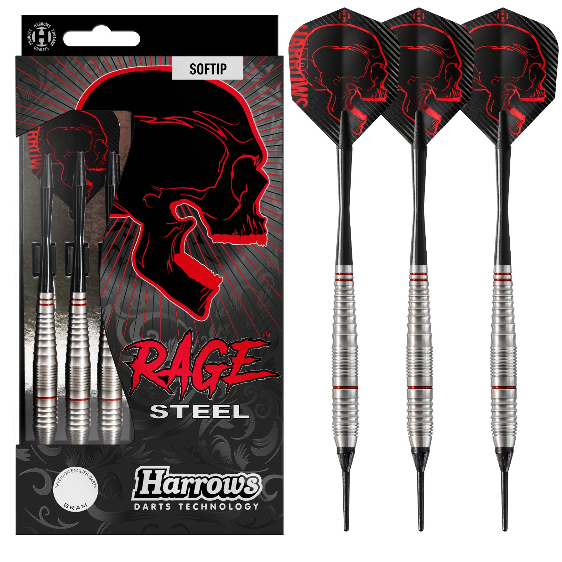 harrows-rage-fl-chettes-pointe-souple-steel image 1