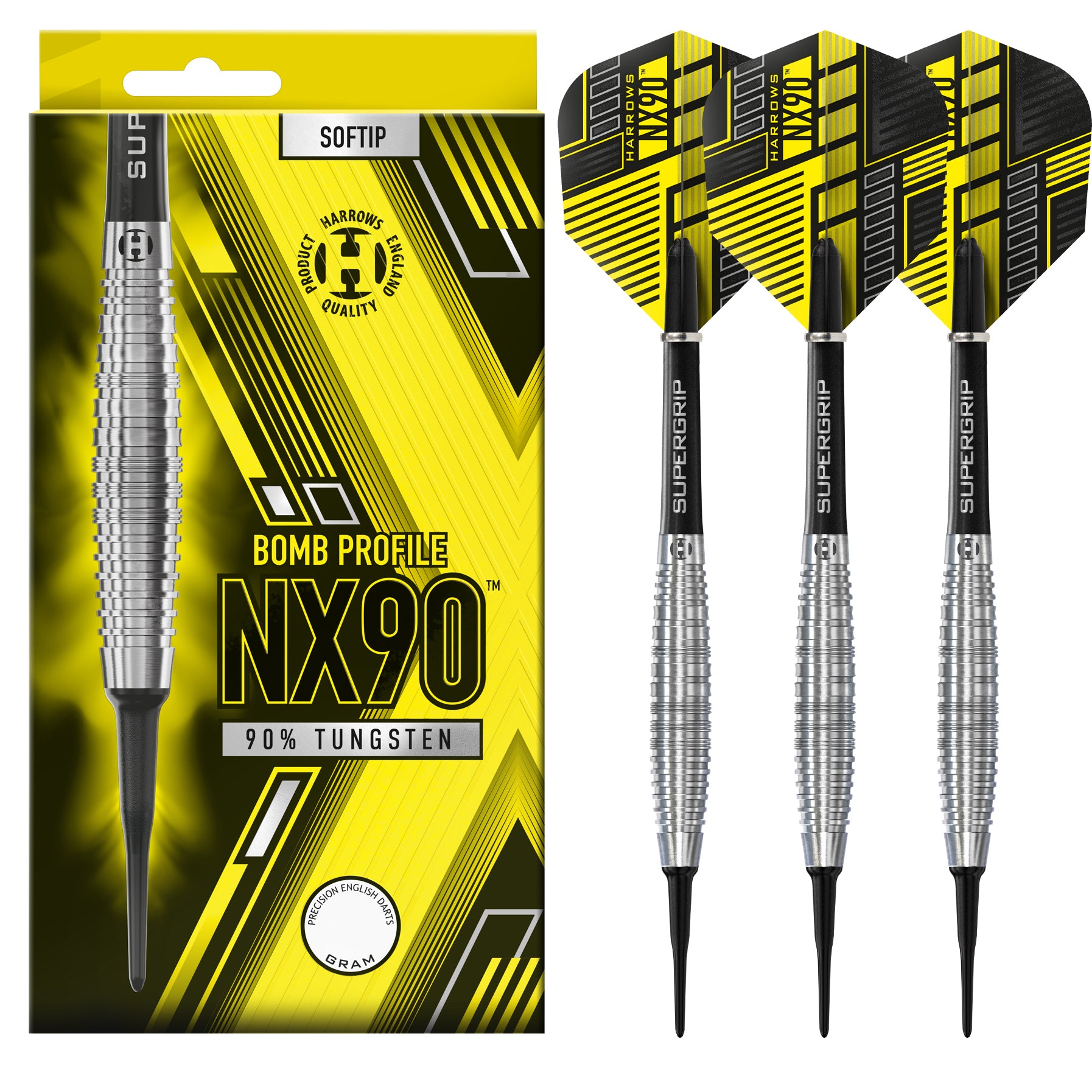 harrows-nx90-bomb-90-fl-chettes-pointe-souple-soft-tip image 1