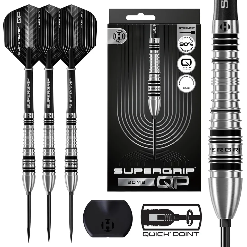 harrows-supergrip-qp-bomb-90-fl-chettes-pointe-acier-quick-point image 1