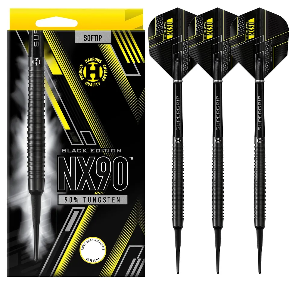 harrows-nx90-black-edition-90-tungst-ne-fl-chettes-soft-tip image 1