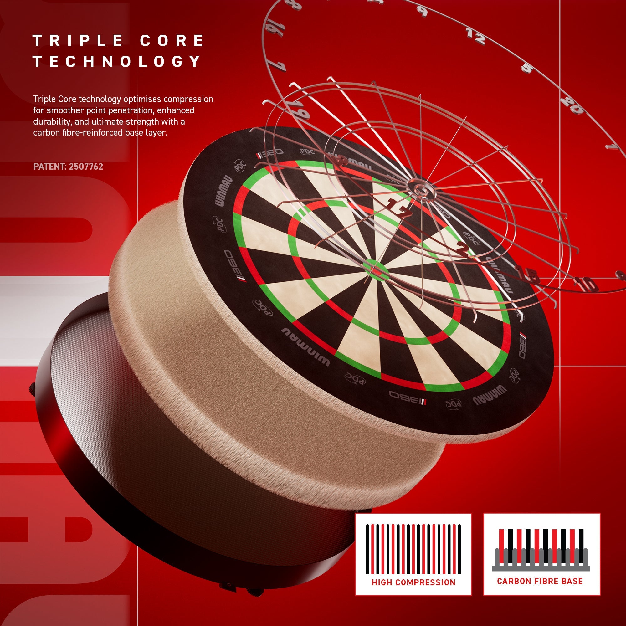 winmau-blade-360-triple-core-cible-de-fl-chettes-qualit-match-pdc image 5