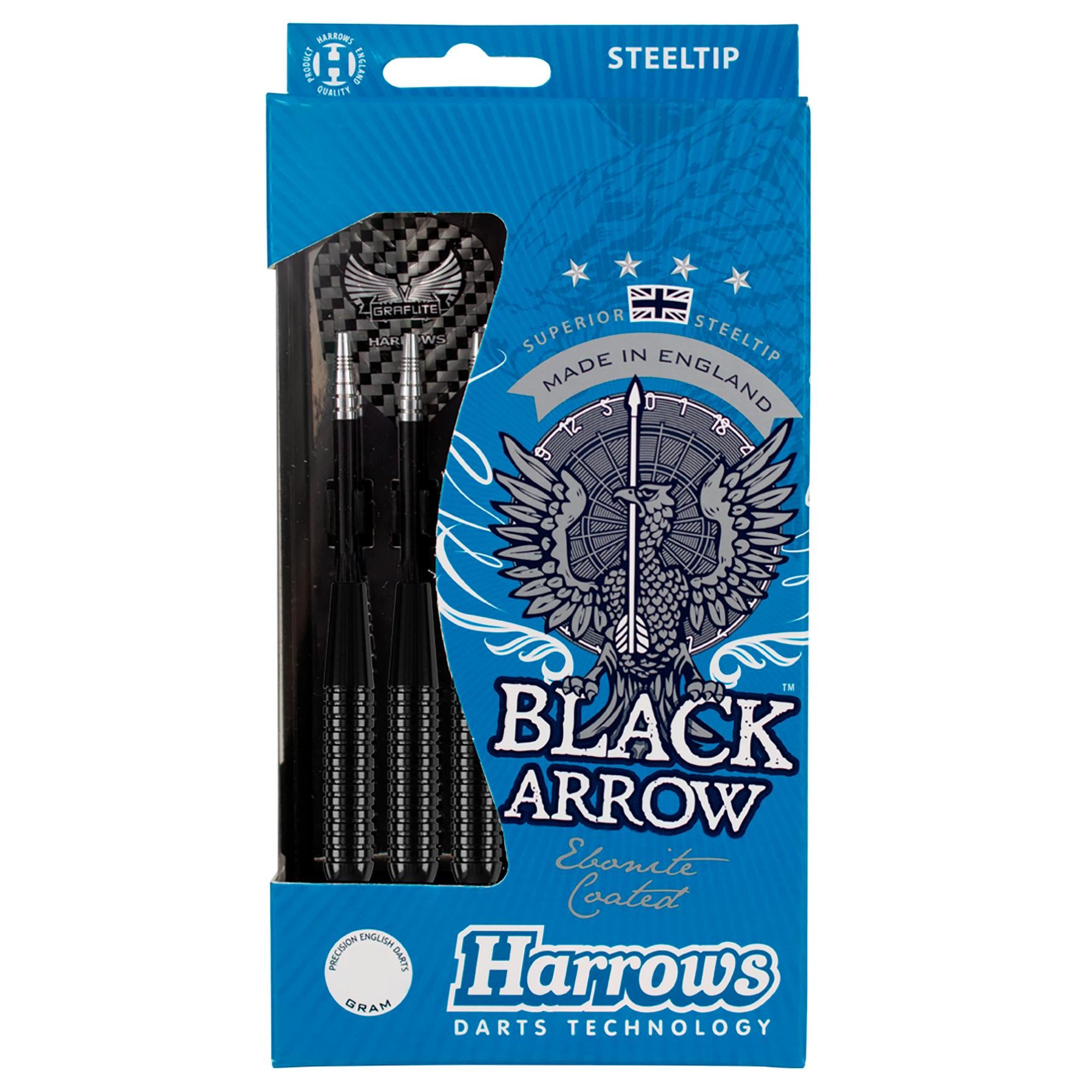harrows-black-arrow-21gr-steel-tip-fl-chettes-pointe-acier image 5