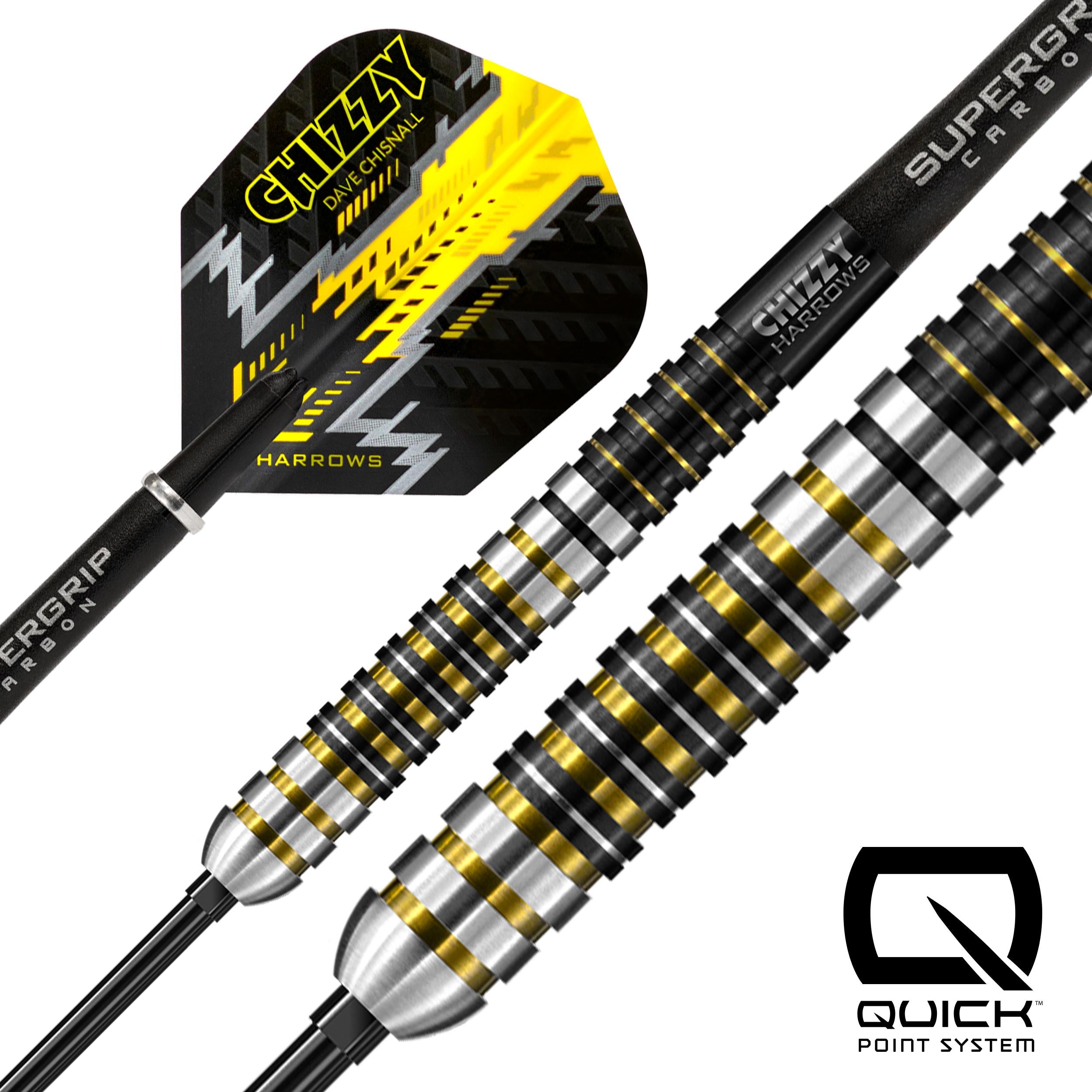 harrows-chizzy-90-dave-chisnall-series-1-fl-chettes-pointe-acier-quick-point image 2
