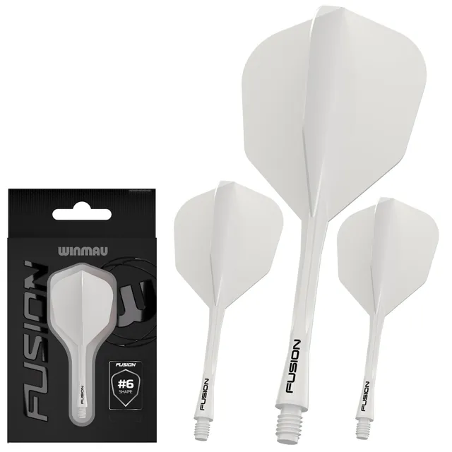 winmau-fusion-ailette-et-tige-int-gr-es-6-blanc-solide-transparent-short image 1