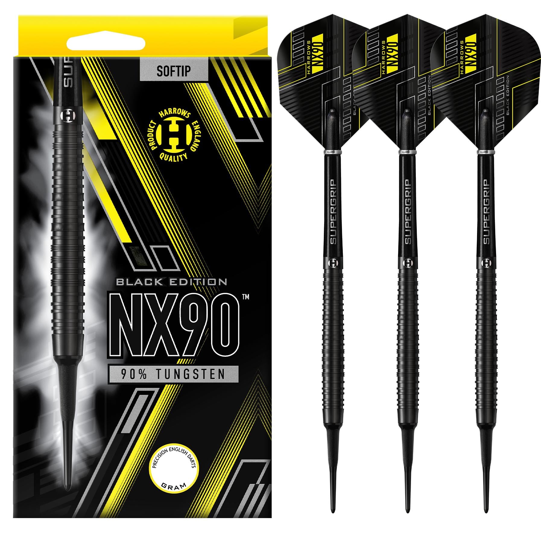 harrows-nx90-black-edition-90-tungst-ne-fl-chettes-soft-tip image 1