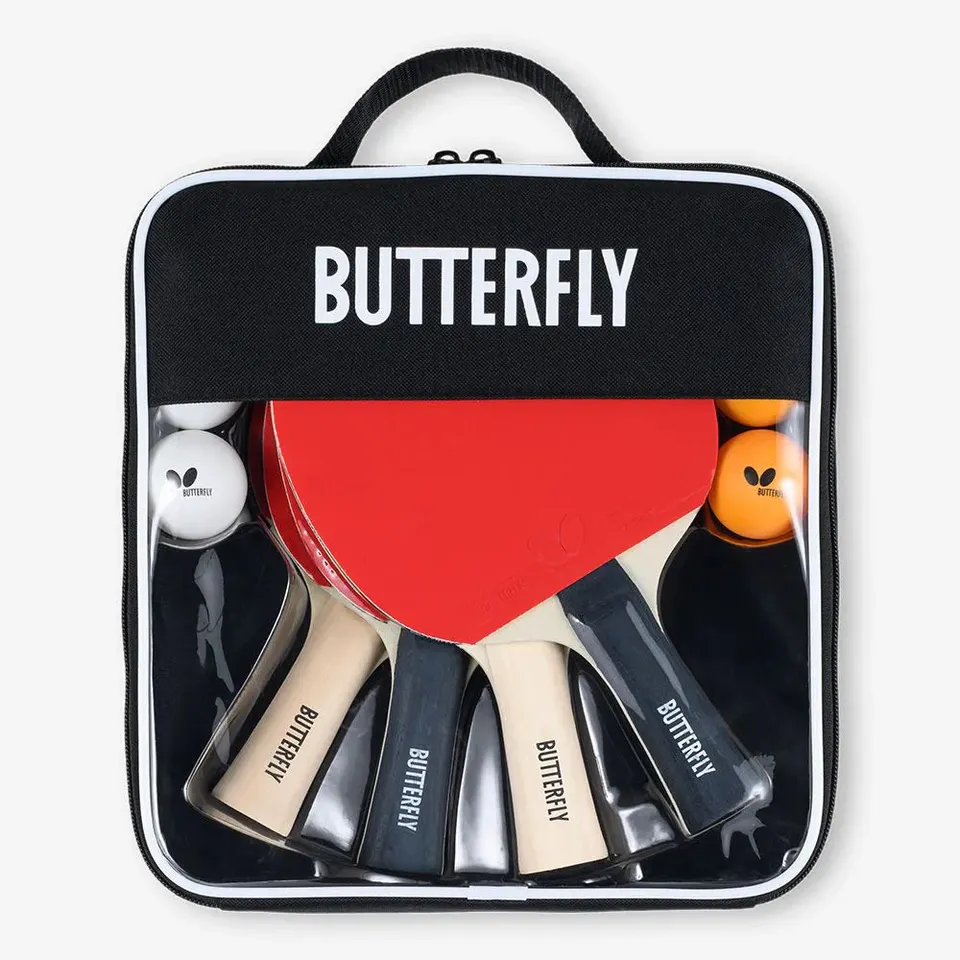 butterfly-easy-set-4-raquettes-balles-tennis-de-table image 1