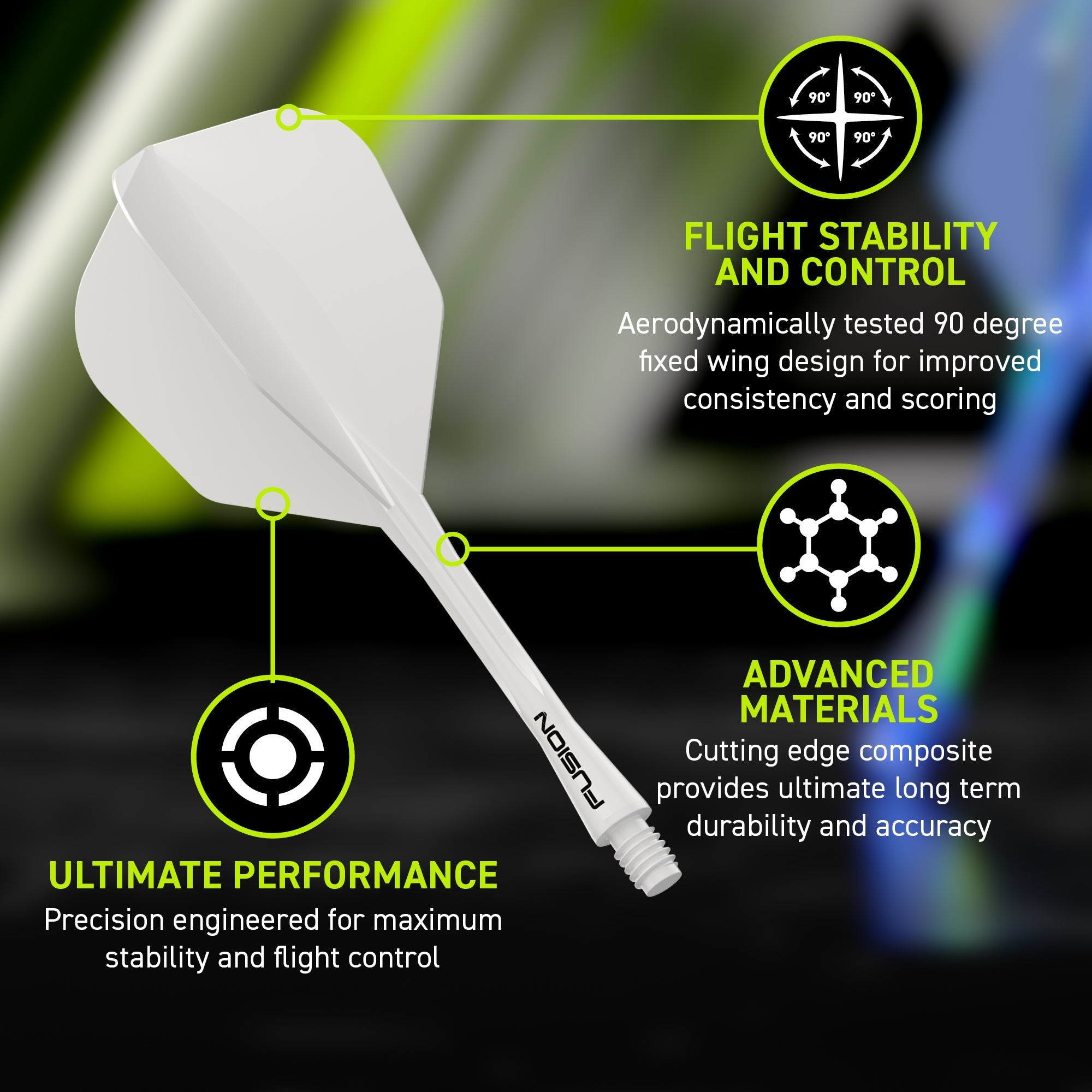 winmau-fusion-ailette-et-tige-int-gr-es-6-blanc-solide-transparent-short image 4