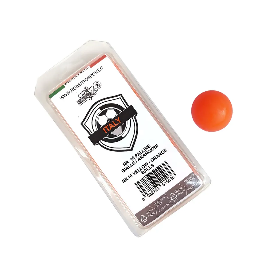 roberto-sport-lot-de-10-balles-orange-standard-pour-baby-foot image 1