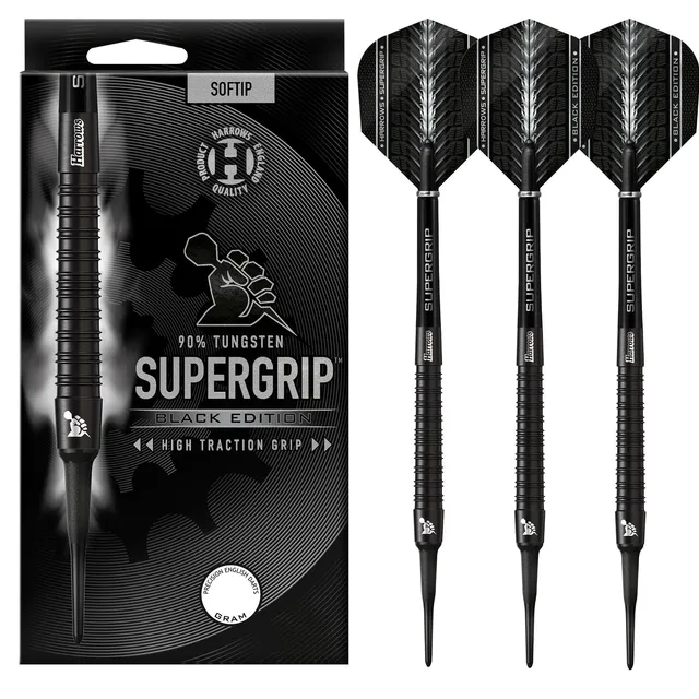 harrows-supergrip-90-black-edition-fl-chettes-pointe-souple image 1