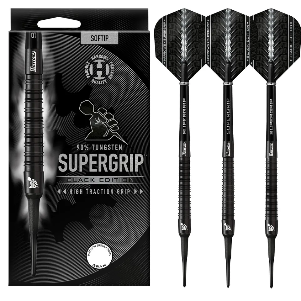 harrows-supergrip-90-black-edition-fl-chettes-pointe-souple image 1