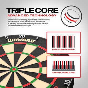winmau-blade-6-triple-core-cible-de-fl-chettes-sisal-professionnelle image 7