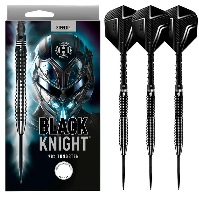 harrows-black-knight-90-tungst-ne-fl-chettes-acier-pointes-fixes-poids-au-choix image 1