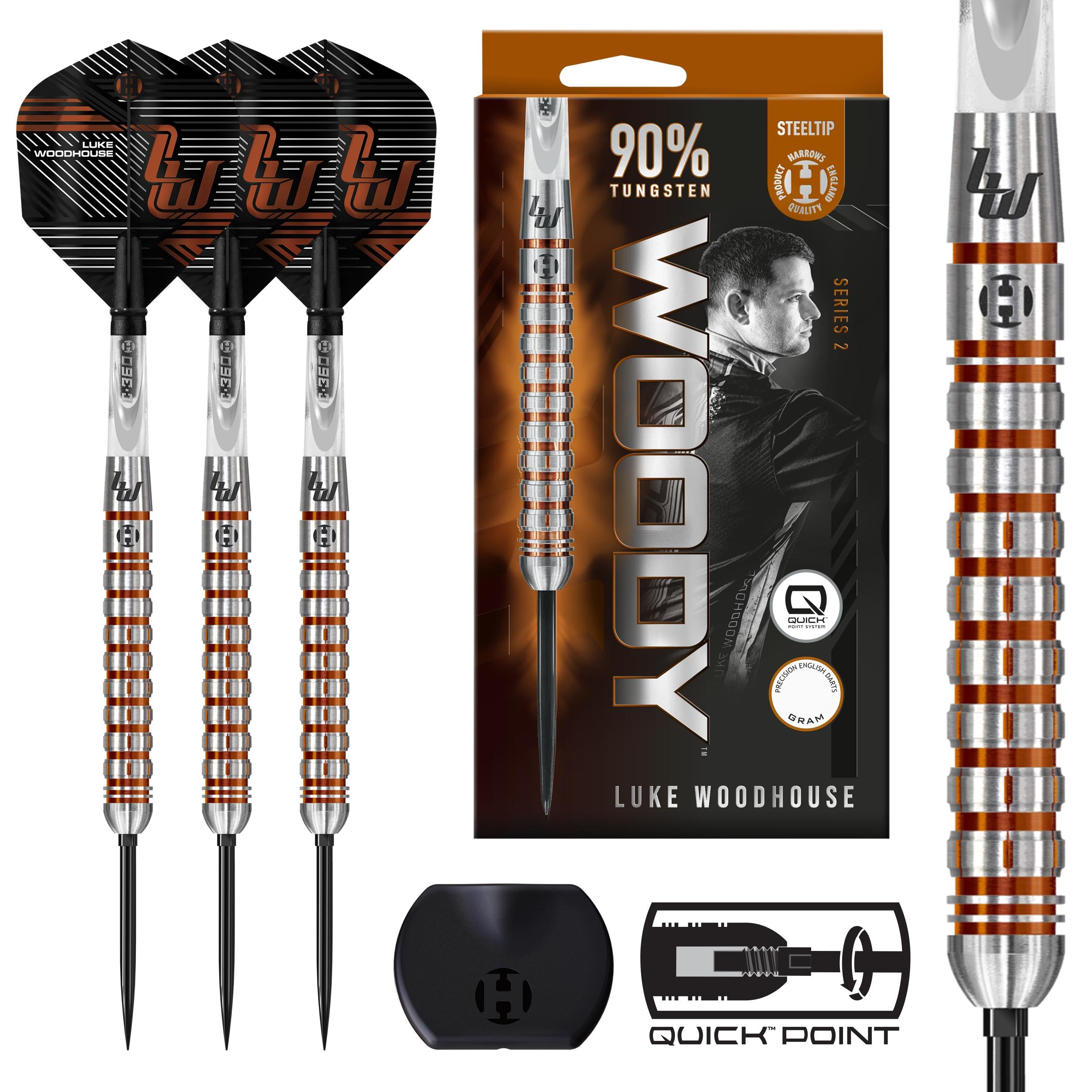 harrows-luke-woodhouse-90-series-2-fl-chettes-pointe-acier-quick-point image 1