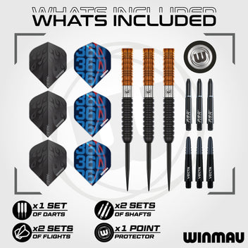 winmau-ben-townley-90-tungst-ne-fl-chettes-acier-49-28mm image 2