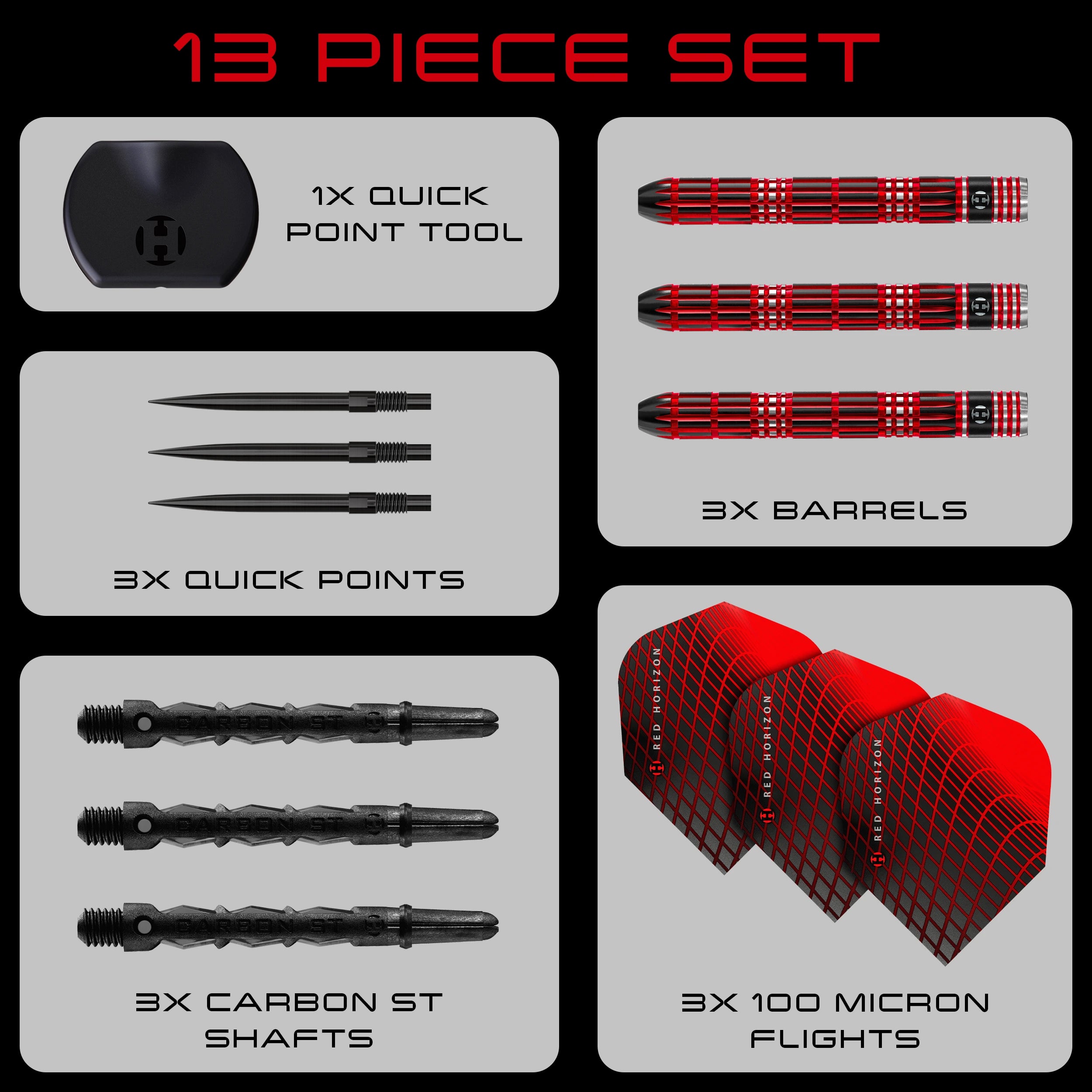 harrows-red-horizon-90-fl-chettes-pointe-acier-quick-point-21g image 6